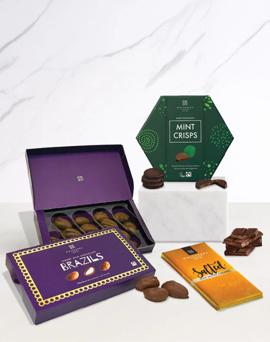 Whitakers Indulgent Chocolate Gift Set with milk and dark chocolates