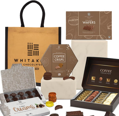 Whitakers luxury chocolate hamper with truffles and creams