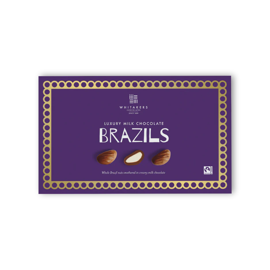 Whitakers Milk Chocolate Brazil Nuts 150g gift box