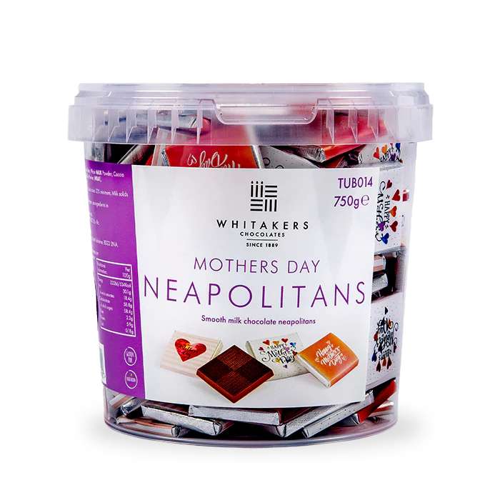 Whitakers Milk Chocolate Mothers Day Neapolitan Tub 750g