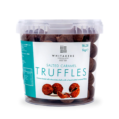 Whitakers Milk Chocolate Salted Caramel Truffles 1kg bulk tub