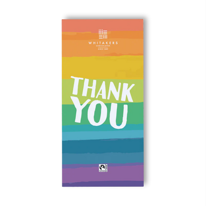Whitakers Thank You Rainbow Milk Chocolate Bar 90g gift