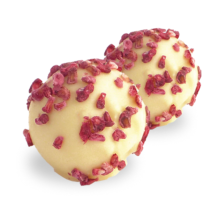 Whitakers White Chocolate Raspberry & Champagne Truffles 1kg