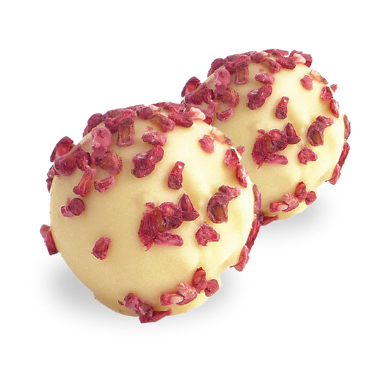 Whitakers White Chocolate Raspberry & Champagne Truffles 1kg