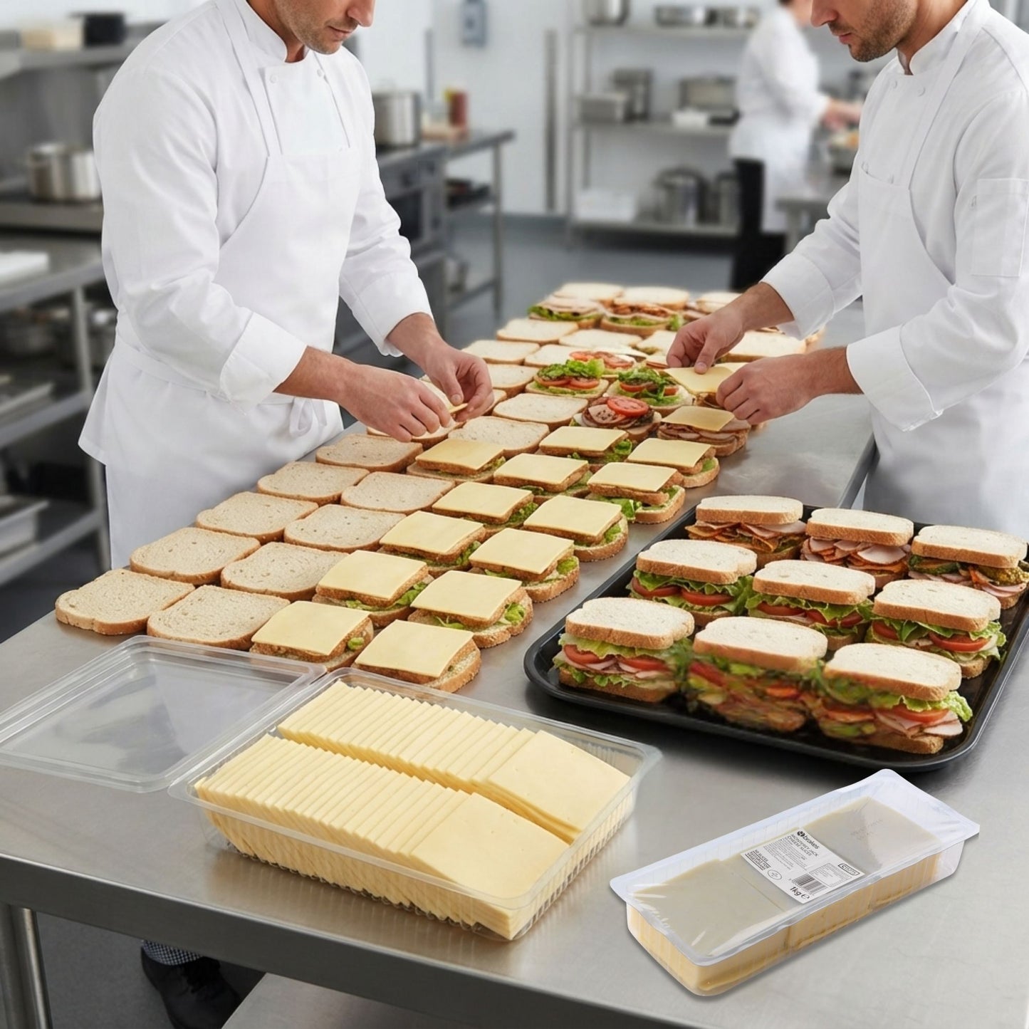 Ready sliced cheddar for sandwiches