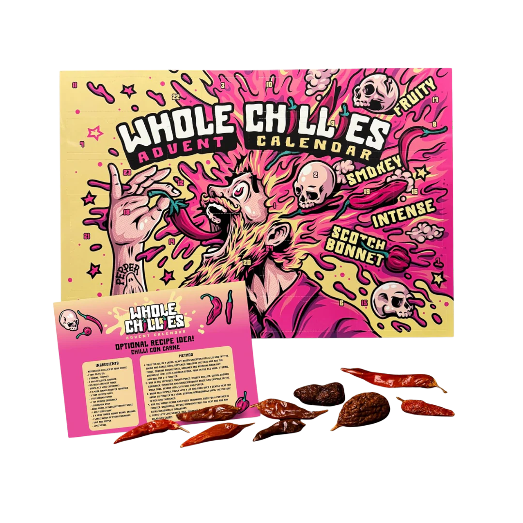 The Whole Chillies Advent Calendar 2025 with 24 fiery treats