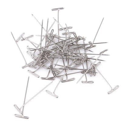 Stainless steel T pin needle size measurement diagram guide