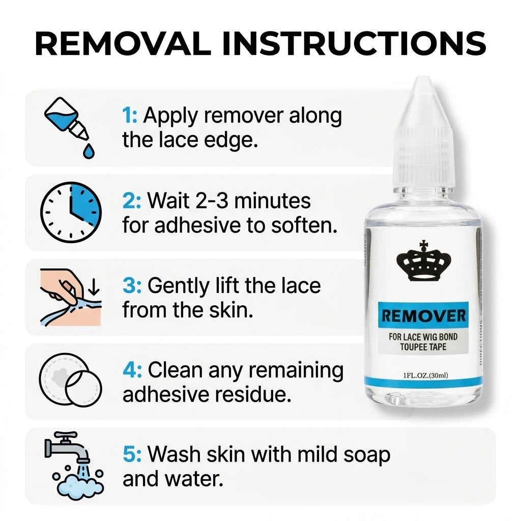 Wig remover application guide lace edge softening removal steps