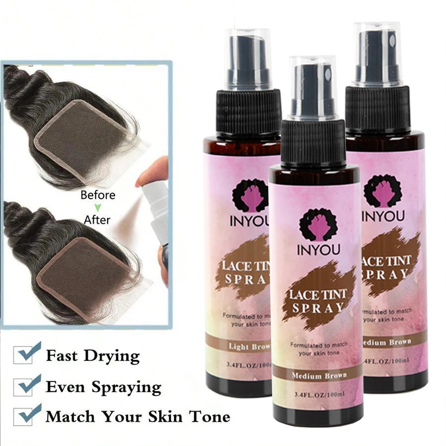 Waterproof wig glue kit tint spray wax stick elastic melt band