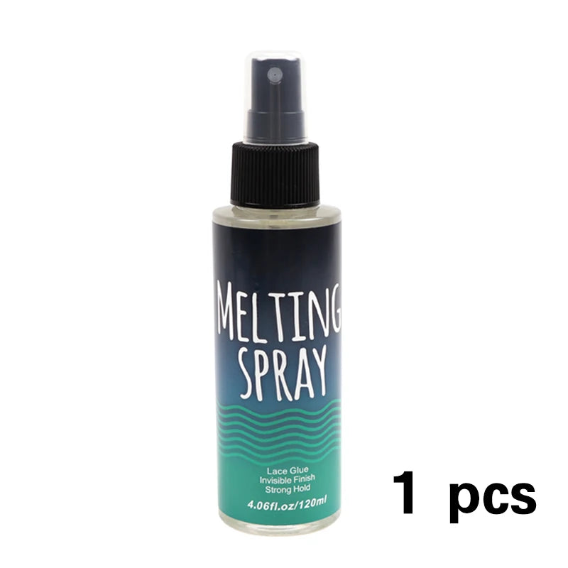 Natural looking lace wig finish with melting spray