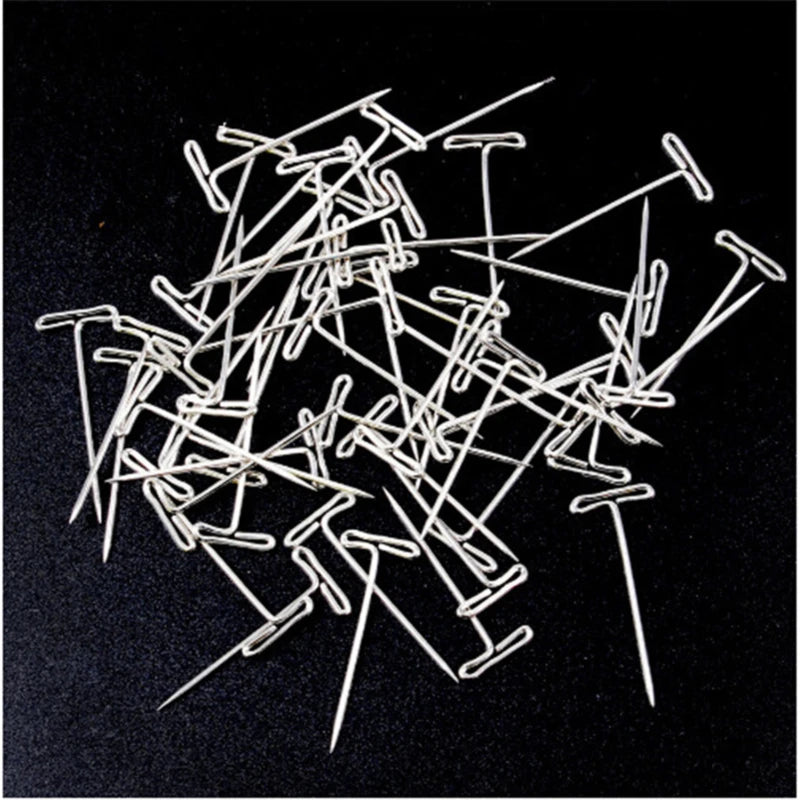 T pin needles 50pcs 38mm stainless steel wig craft sewing