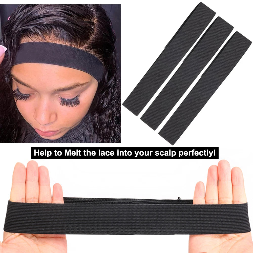 Wig melt band and bond spray for seamless finish