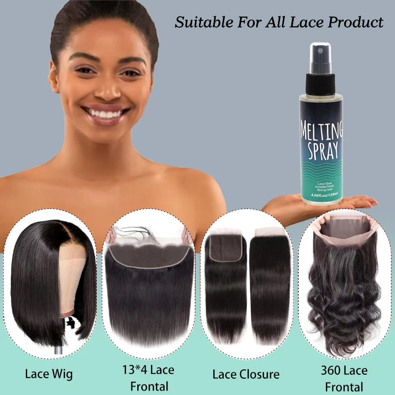 Residue free lace wig adhesive spray bottle