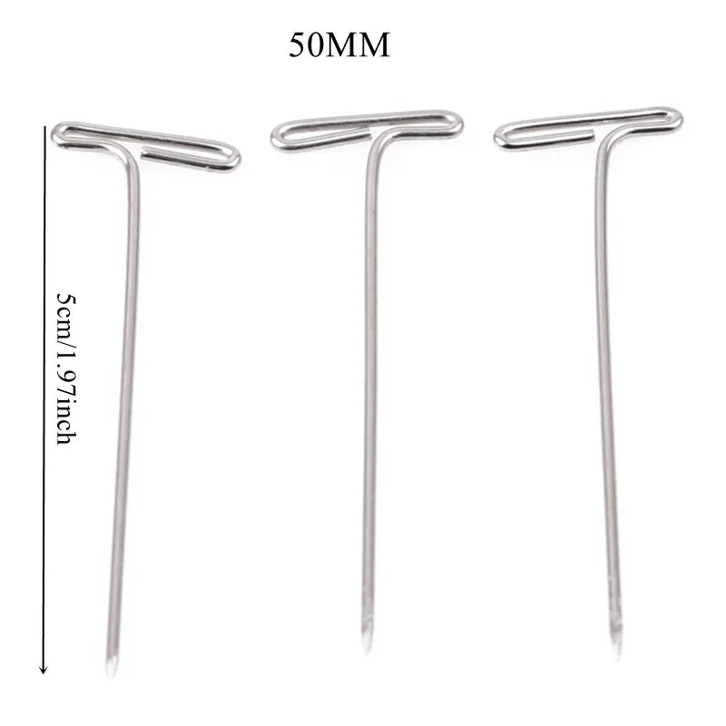 T pin 38mm 50pcs pack stainless steel wig craft blocking