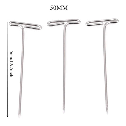 T pin 38mm 50pcs pack stainless steel wig craft blocking