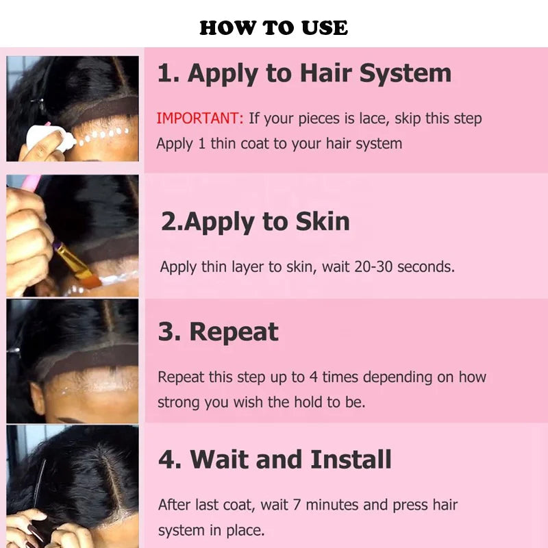 Waterproof wig adhesive for professional use