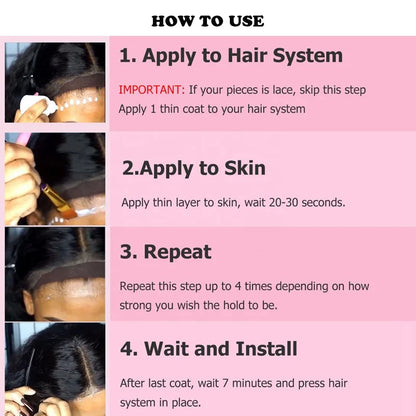 Waterproof wig adhesive for professional use