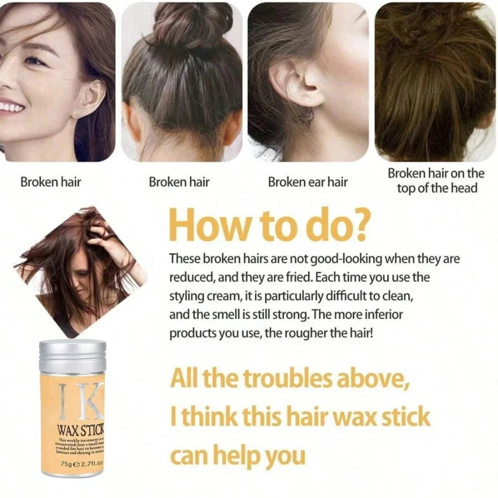 Wig styling wax stick for clean professional results