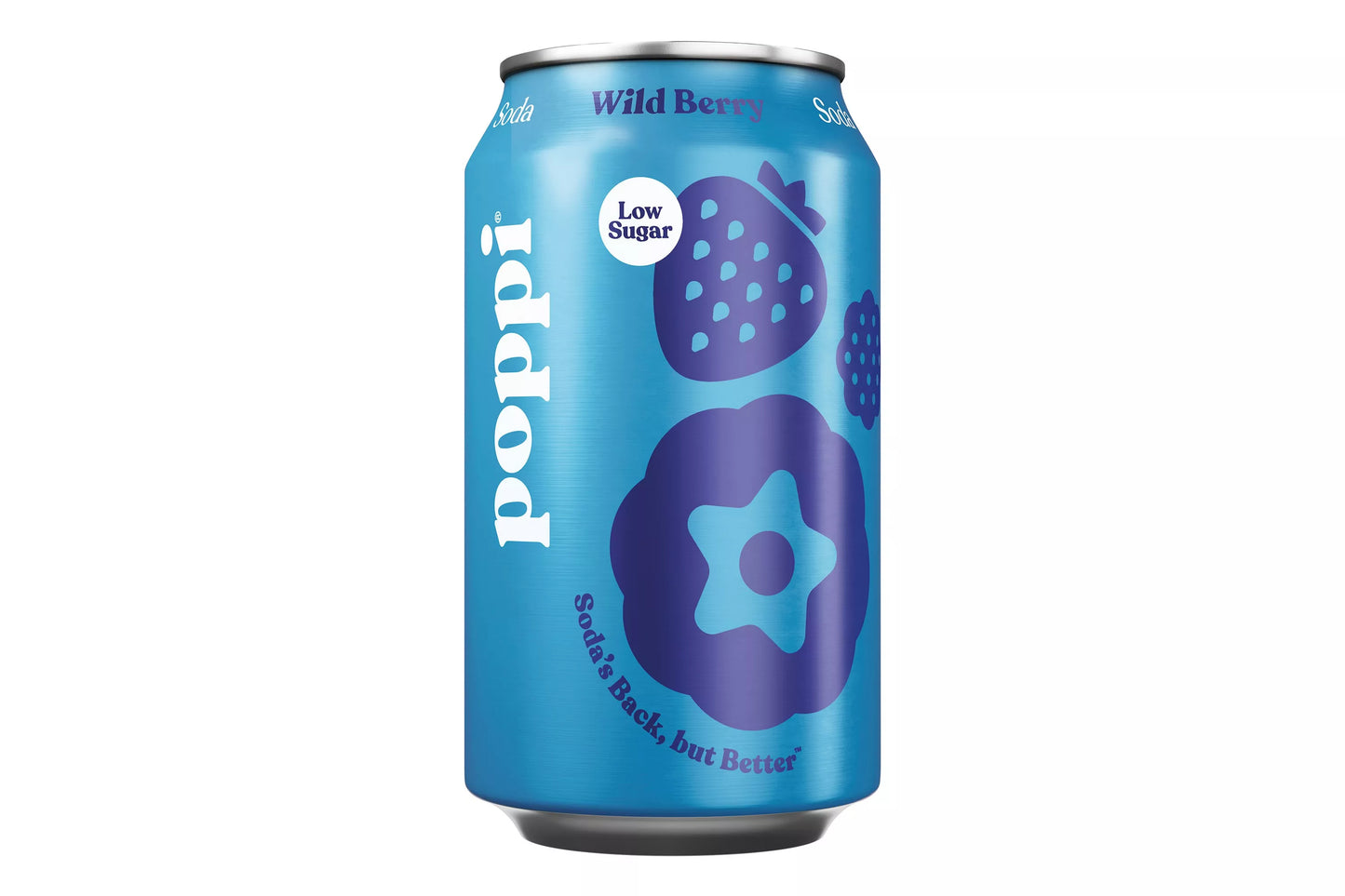 Sparkling mixed berry high fibre soft drink