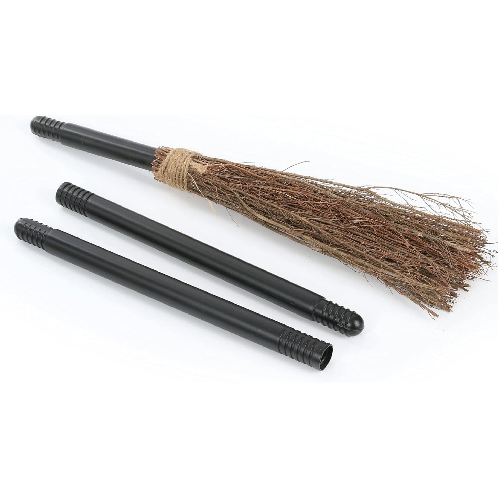 Witch Halloween broomstick 3-piece fancy dress accessory
