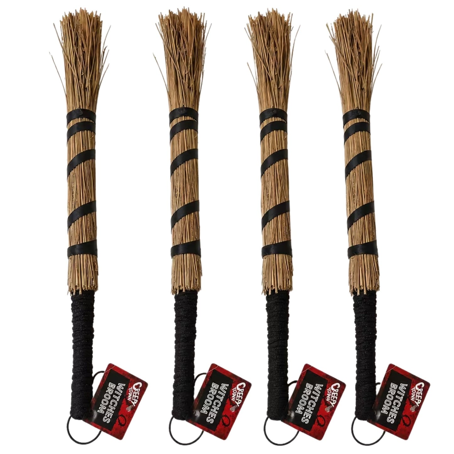 Halloween witches broom costume props 4 pack