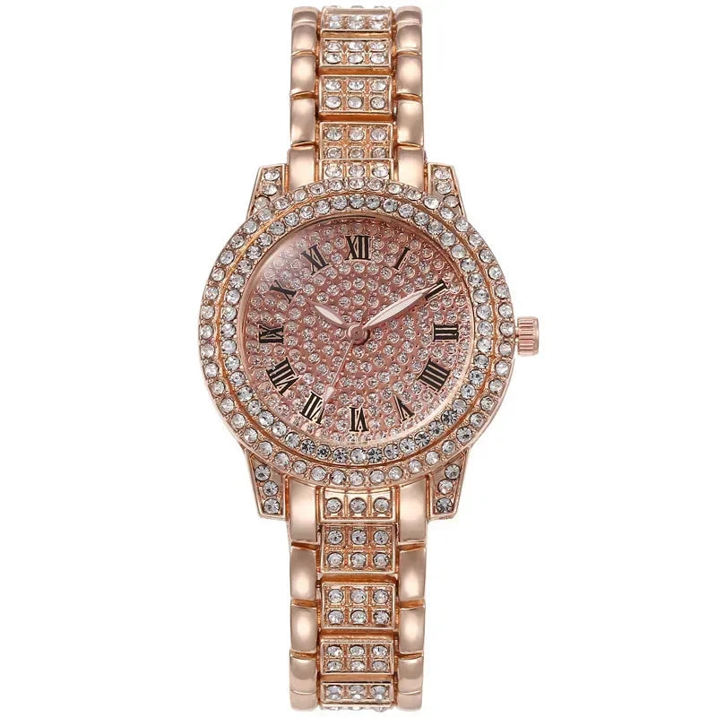 Women's 28mm quartz watch with alloy band