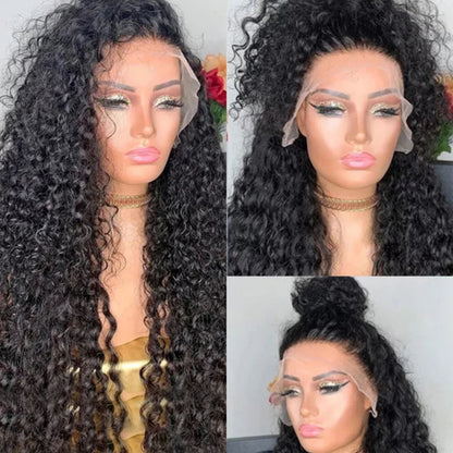 Water wave curly wig with premium Remy hair