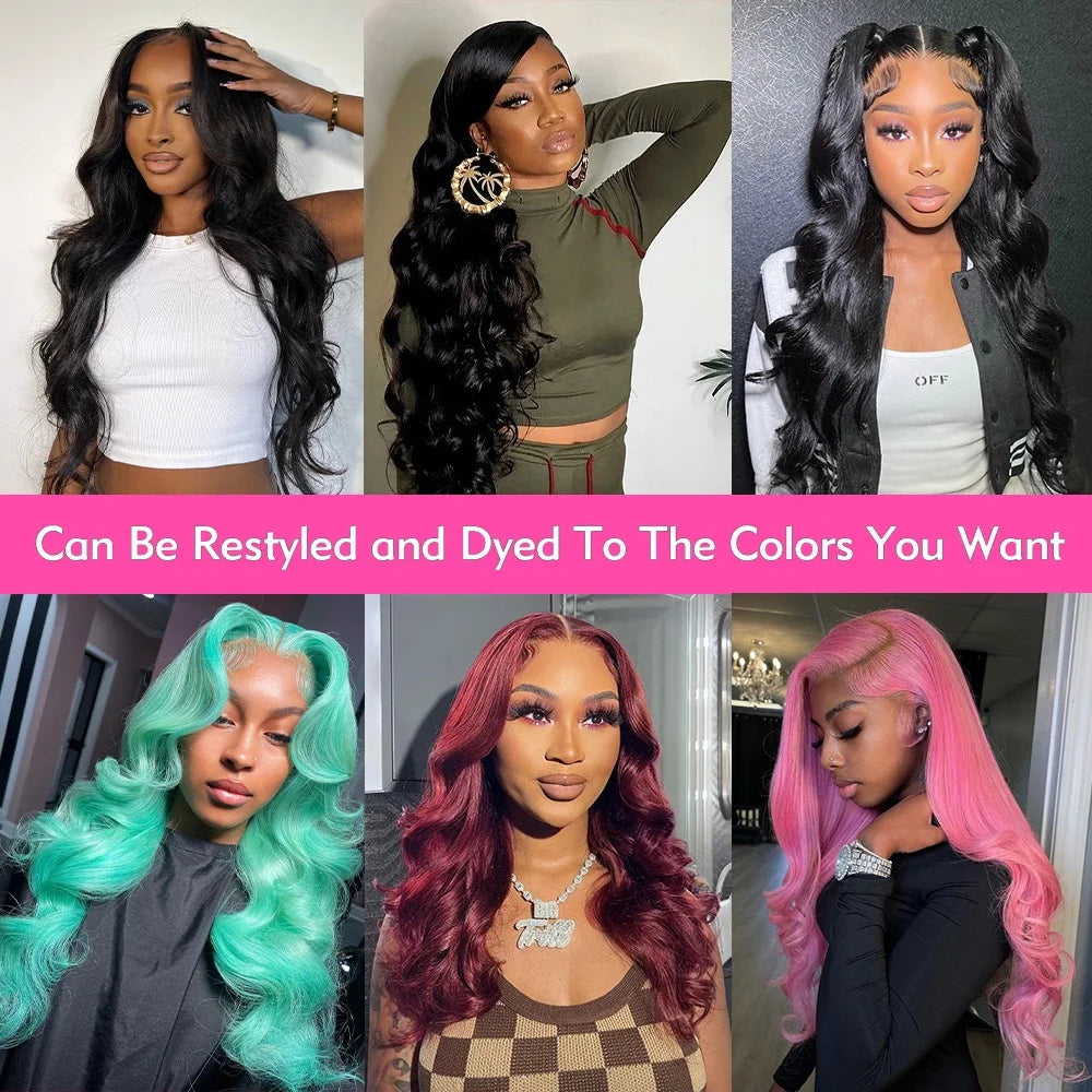 Natural looking long wave wig with transparent lace