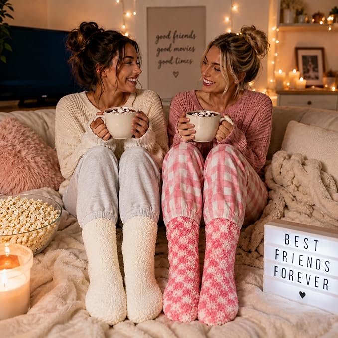 Soft lounge socks for women for travel and relaxation