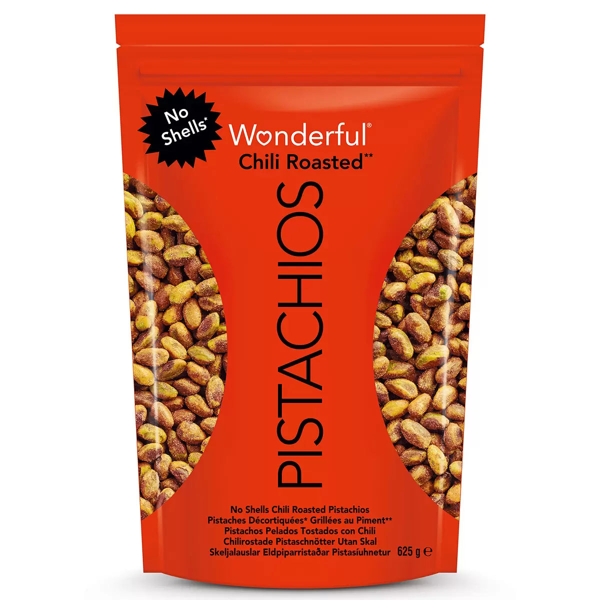 Wonderful Chili Roasted Pistachios 625g bag California nuts