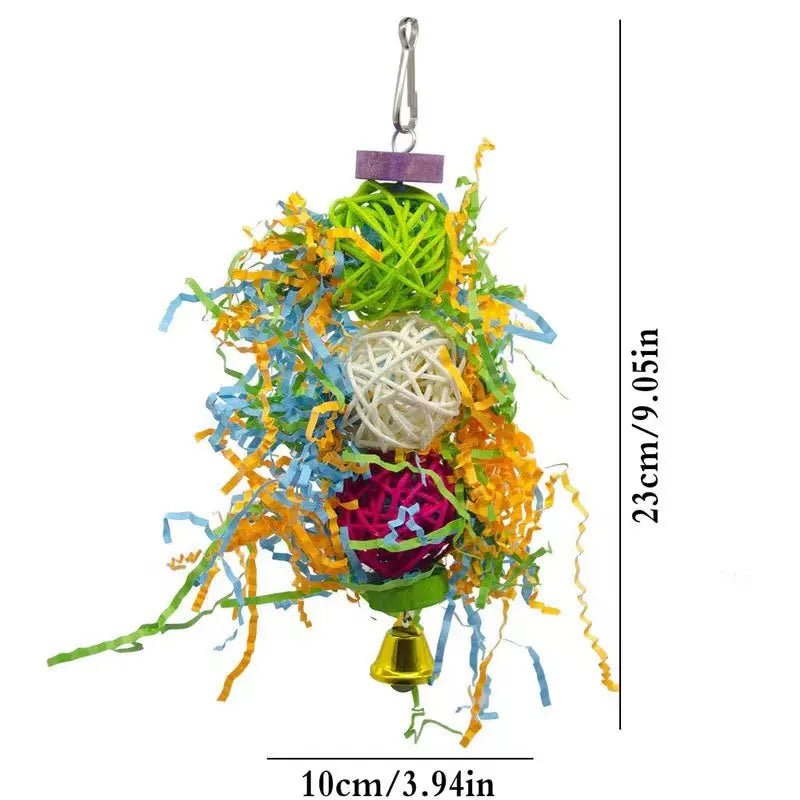 Wooden bird toys for chewing and shredding