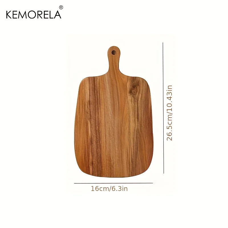 Wooden board for chopping and slicing ingredients