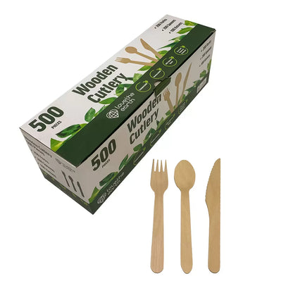 200 forks, 200 spoons, and 100 knives for eco-friendly dining