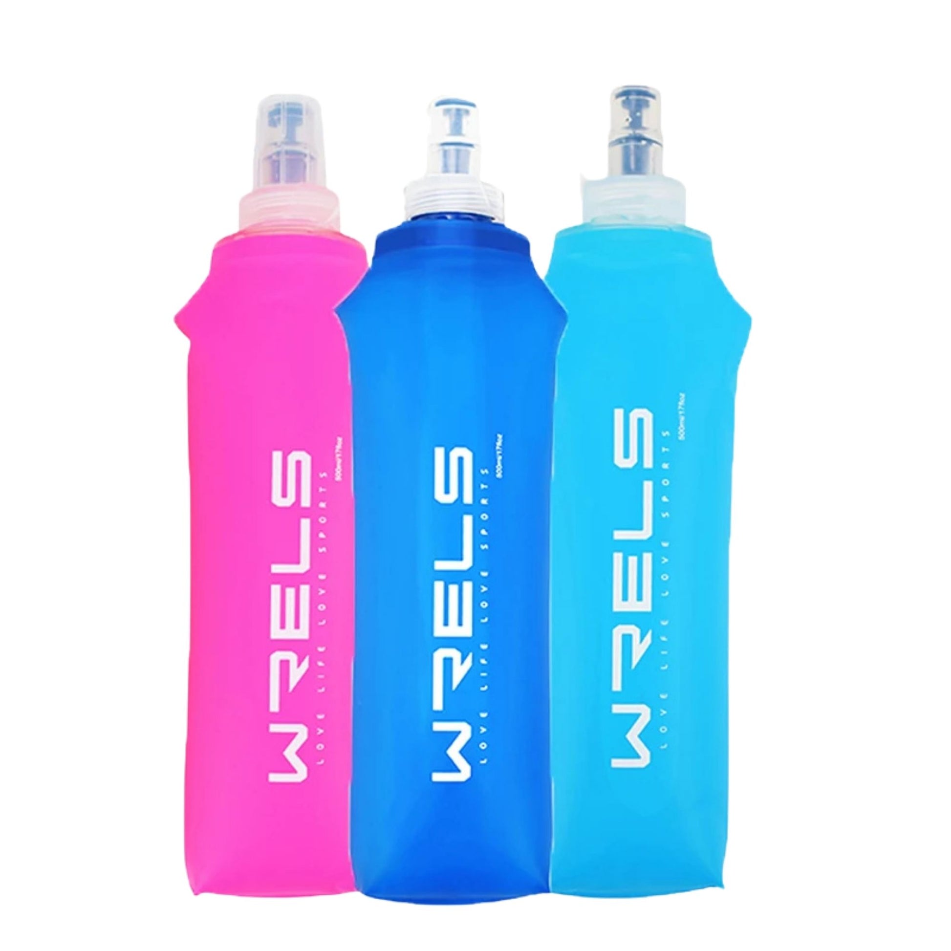 Wrels collapsible silicone sports water bottle
