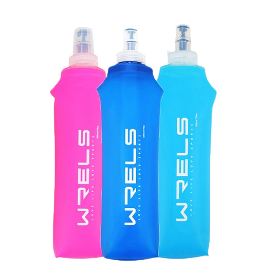 Wrels collapsible silicone sports water bottle