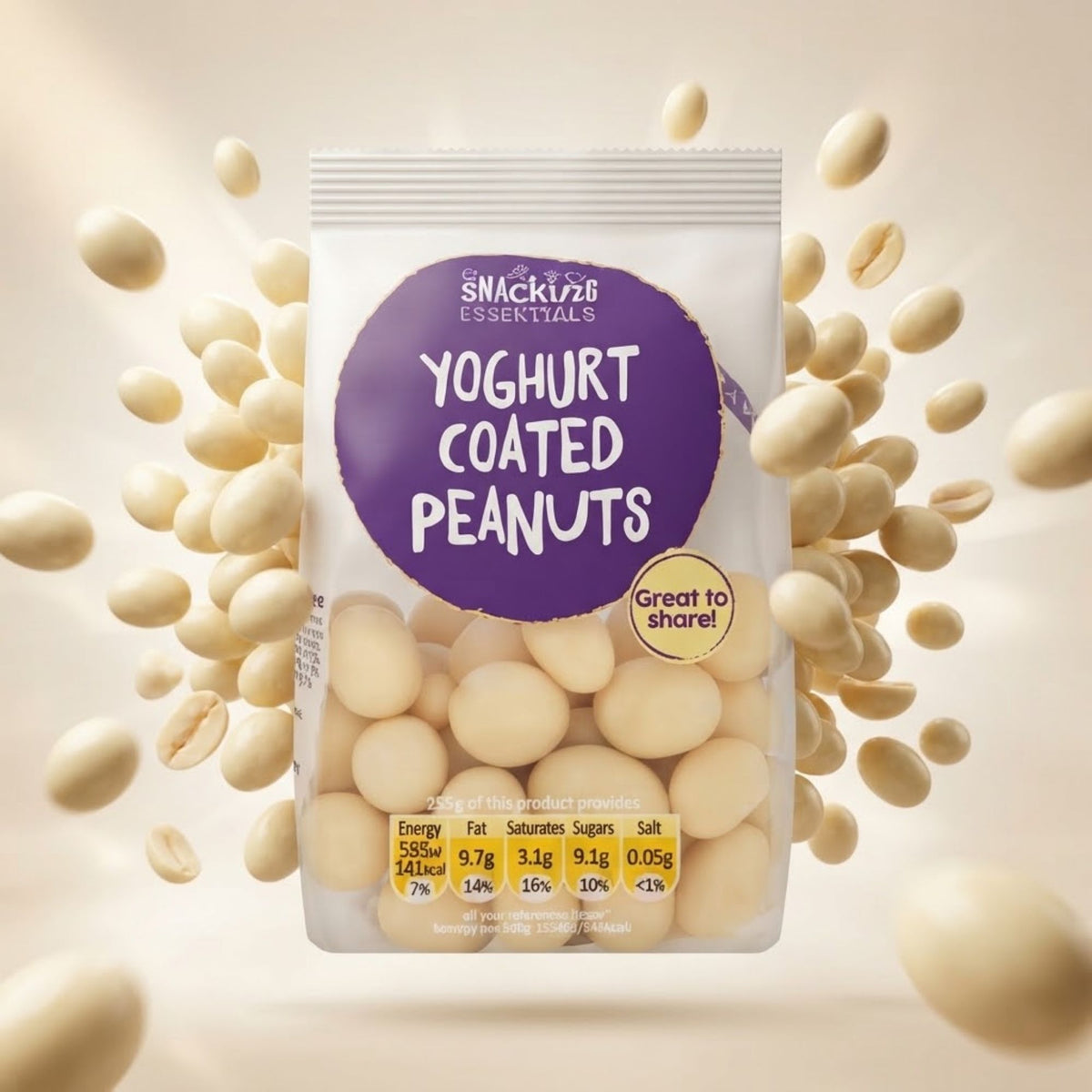 Rich creamy yoghurt covered peanuts