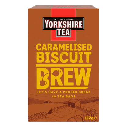 Yorkshire Tea Caramelised Biscuit Brew 40 tea bags for sweet, proper tea