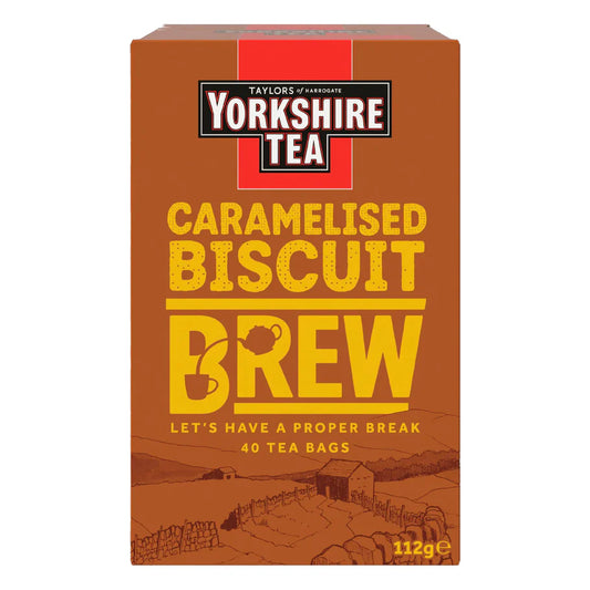 Yorkshire Tea Caramelised Biscuit Brew 40 tea bags for sweet, proper tea