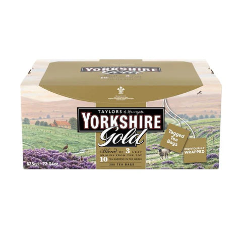 Image Alt Text:
Yorkshire Gold Envelope String and Tag Tea Bags pack of 200