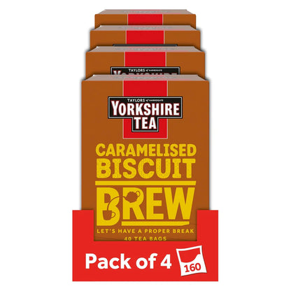 Ethical Yorkshire Tea Caramelised Biscuit Brew Tea Bags, Rainforest Alliance Certified