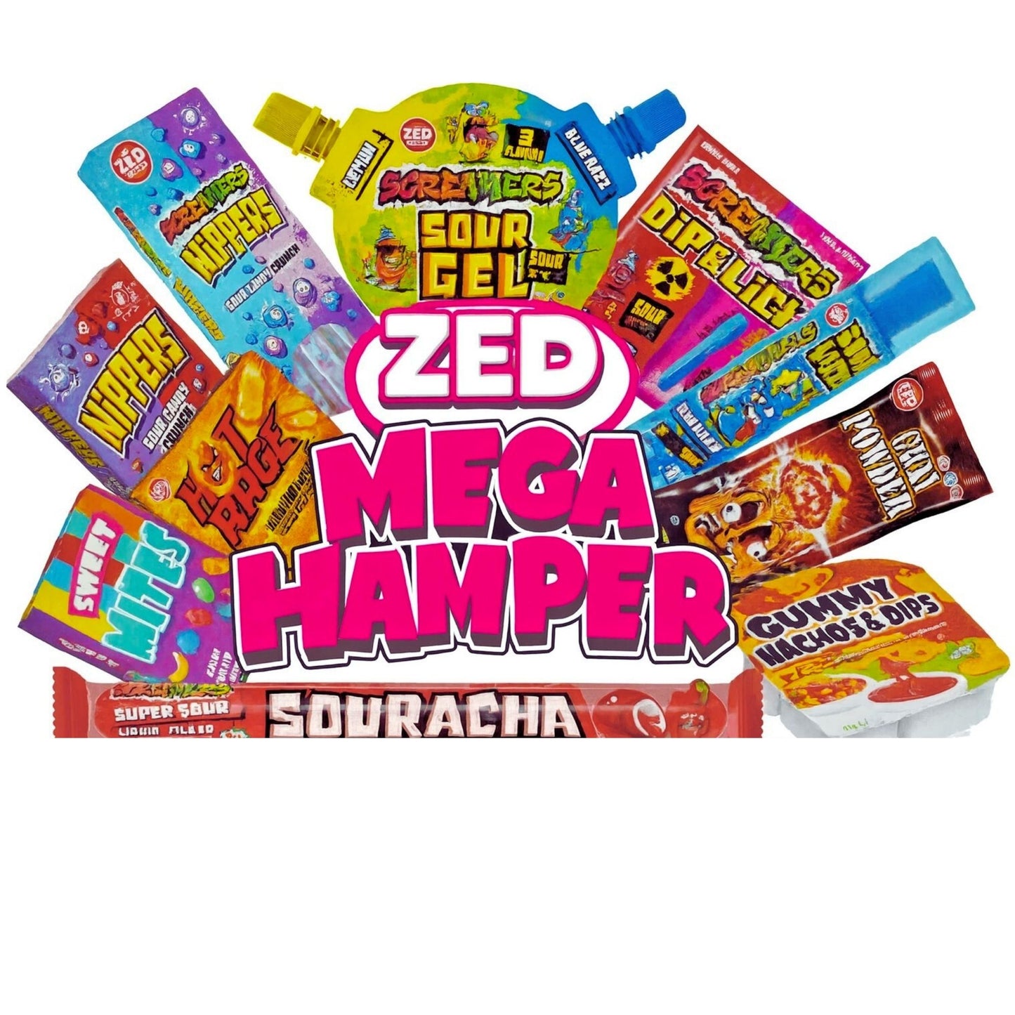 Zed 415g mega hamper with variety of chocolates and snacks