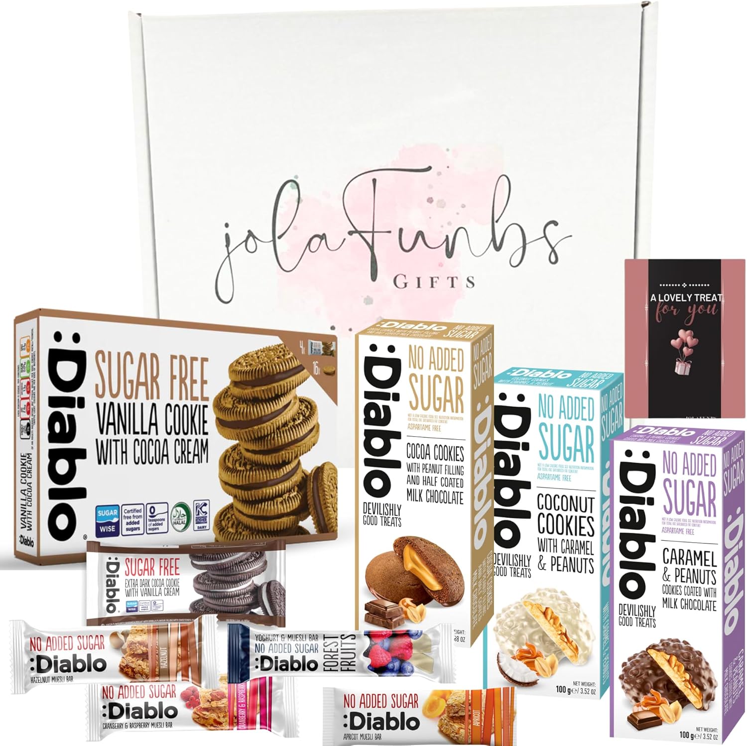 Sugar-free chocolate and biscuit hamper gift for diabetics and keto diets