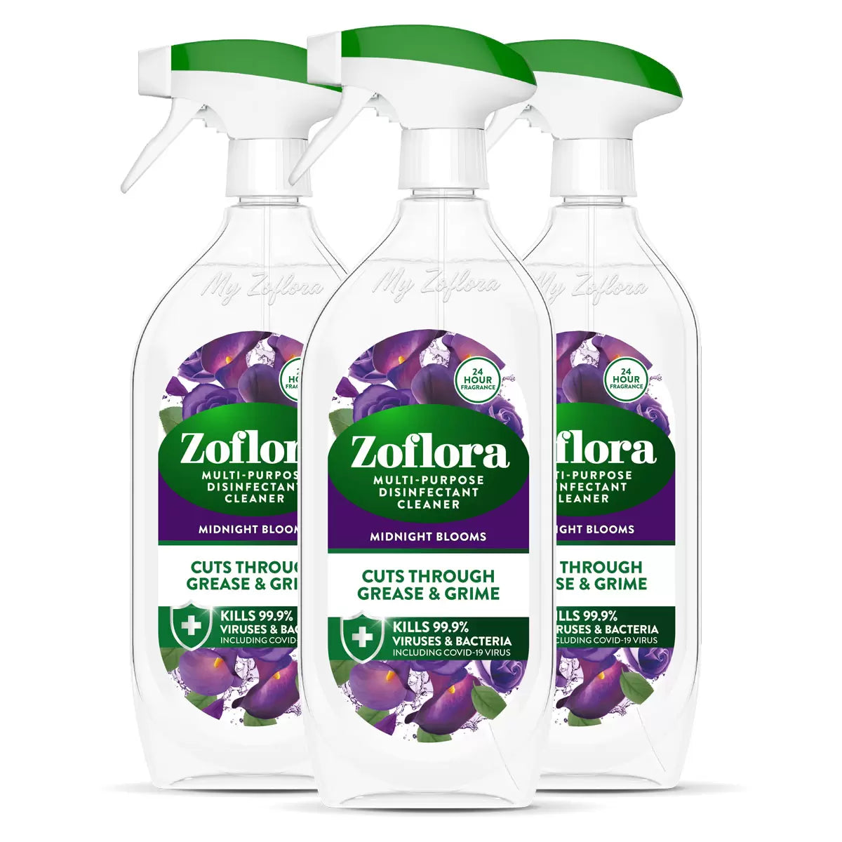 Zoflora Midnight Blooms 3 x 800ml multi-purpose disinfectant cleaner