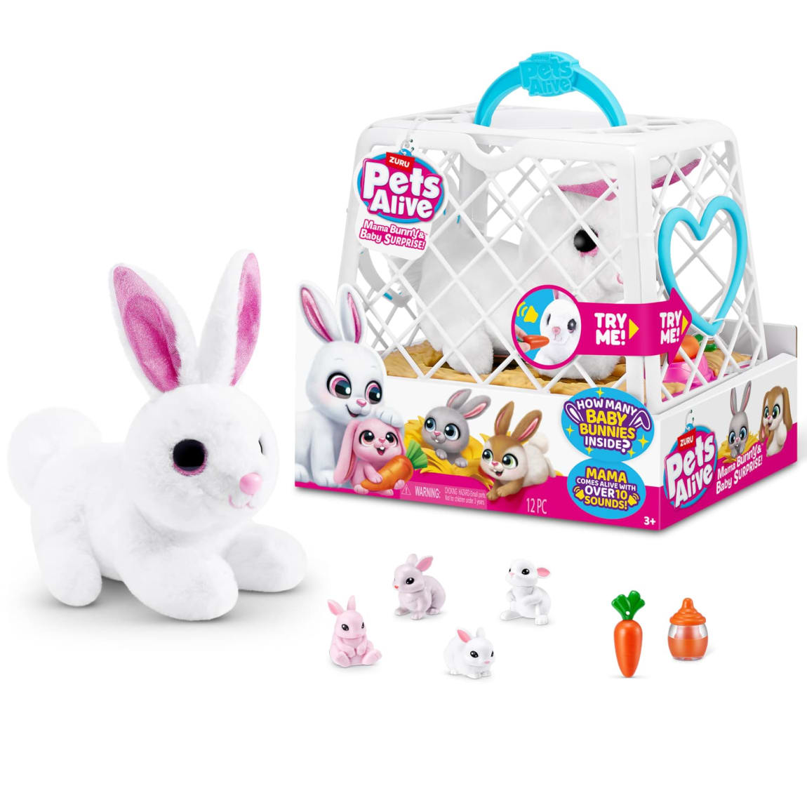 Zuru Pets Alive Mama Bunny & Baby Surprise plush toy